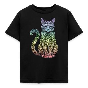 Hauskatze - Kinder T-Shirt - Schwarz - Vorne - AI Model Kid Female (0cm)