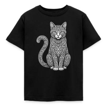 Hauskatze - Kinder T-Shirt - Schwarz - Vorne - AI Model Kid Female (0cm)