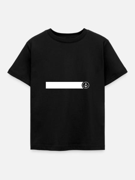 linie anker - Kinder T-Shirt - Schwarz