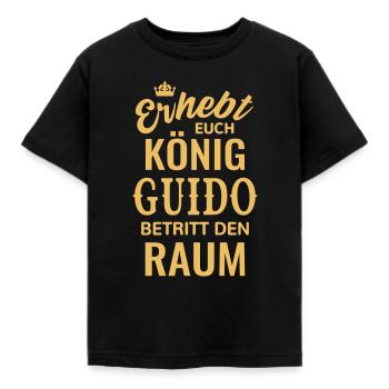 Name Guido König Geschenkidee Geburtstag lustig - Kinder T-Shirt - Schwarz - Vorne - AI Model Kid Female (0cm)