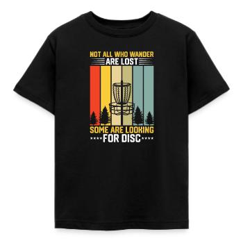 Disc Golf Disc-Golf Frisbee Tree Basket Drop - T-shirt Enfant - noir - Devant - AI Model Kid Female (0cm)