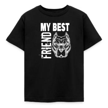 Meilleur ami Pitbull Race de chien de compagnie - T-shirt Enfant - noir - Devant - AI Model Kid Female (0cm)