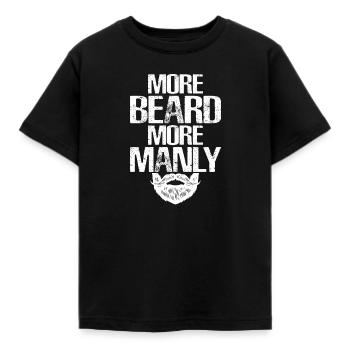 Vollbart und Bartträger Barthaare Schnauzbart - Kinder T-Shirt - Schwarz - Vorne - AI Model Kid Female (0cm)