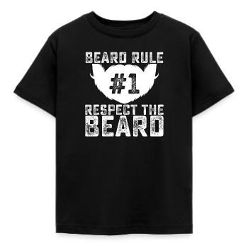 Vollbart und Bartträger Barthaare Schnauzbart - Kinder T-Shirt - Schwarz - Vorne - AI Model Kid Female (0cm)