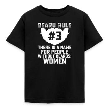 Vollbart und Bartträger Barthaare Schnauzbart - Kinder T-Shirt - Schwarz - Vorne - AI Model Kid Female (0cm)