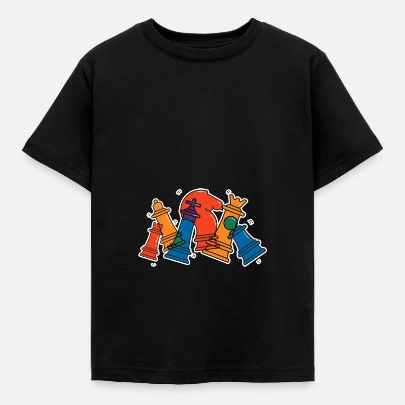 Jeu d’échecs joueurs d’échecs cadeau - T-shirt Enfant - noir
