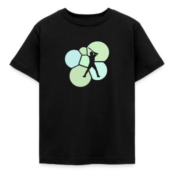 Baseball Batting Bat Fielding - Kids' T-Shirt - black - Front - AI Model Kid Female (0cm)