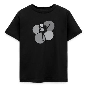 Yoga Power Mantra - Kids' T-Shirt - black - Front - AI Model Kid Female (0cm)