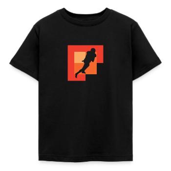 Terrain de football américain à l’arrière - T-shirt Enfant - noir - Devant - AI Model Kid Female (0cm)