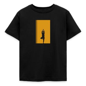 Yoga Vinyasa Mantra - Kinder T-Shirt - Schwarz - Vorne - AI Model Kid Female (0cm)