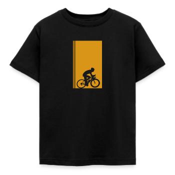 Bicycle Cycling Cycling Route - Kids' T-Shirt - black - Front - AI Model Kid Female (0cm)