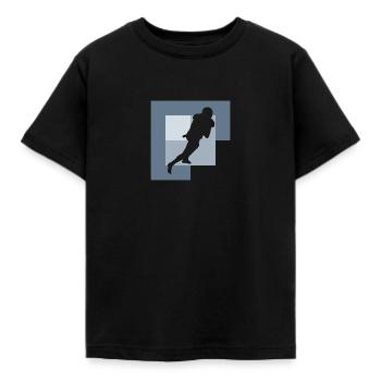 American Football Quarterback Rugby - Kinder T-Shirt - Schwarz - Vorne - AI Model Kid Female (0cm)