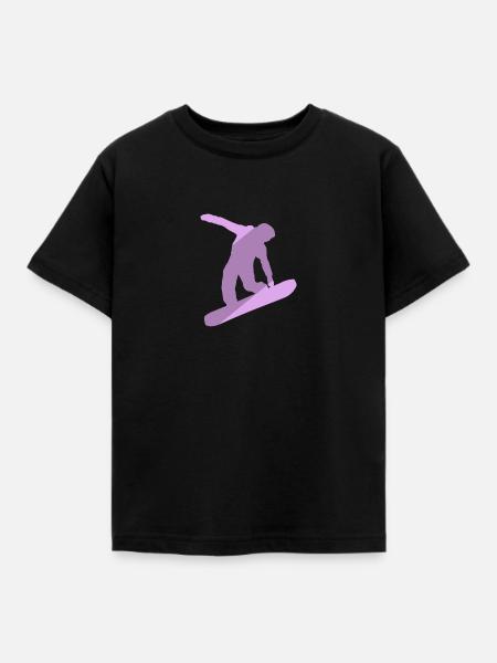 Snowboard SnowBoarder - Kinder T-Shirt - Schwarz