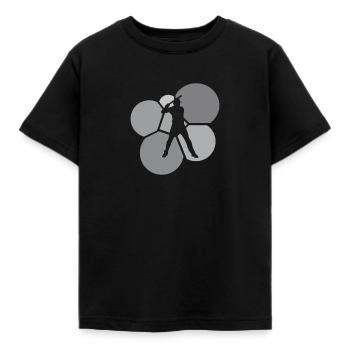 Baseball Batting Fielding Baseballer - Kids' T-Shirt - black - Front - AI Model Kid Female (0cm)