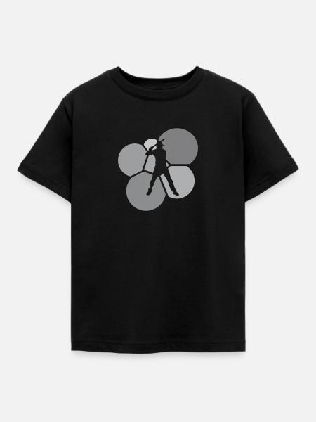 Baseball Batting Fielding Baseballer - Kinder T-Shirt - Schwarz