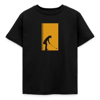 Golf Golfer Golfplatz Putting - Kinder T-Shirt - Schwarz - Vorne - AI Model Kid Female (0cm)