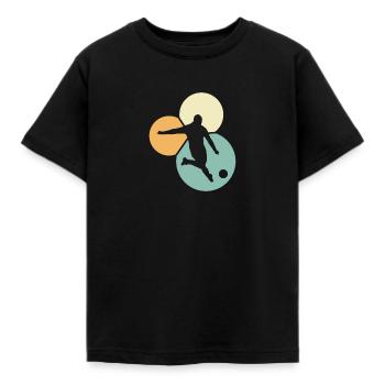 Defender Football - Kids' T-Shirt - black - Front - AI Model Kid Female (0cm)