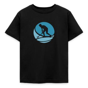 Hockey intérieur Bâton de hockey sur gazon - T-shirt Enfant - noir - Devant - AI Model Kid Female (0cm)