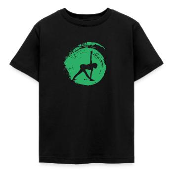 Vinyasa Mindfulness - Kids' T-Shirt - black - Front - AI Model Kid Female (0cm)