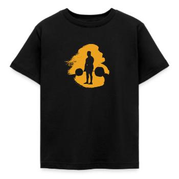 Bodybuilder Gym Kraftsport - Kinder T-Shirt - Schwarz - Vorne - AI Model Kid Female (0cm)