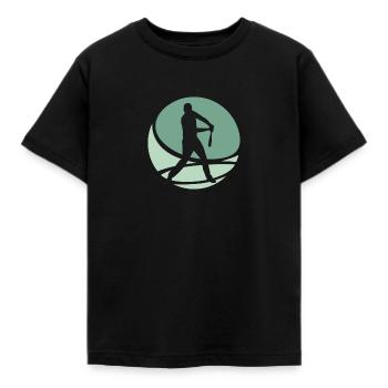 Baseball Player Baseball Baserunner - Kids' T-Shirt - black - Front - AI Model Kid Female (0cm)