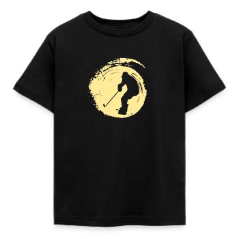 Bodycheck Puck - Kinder T-Shirt - Schwarz - Vorne - AI Model Kid Female (0cm)