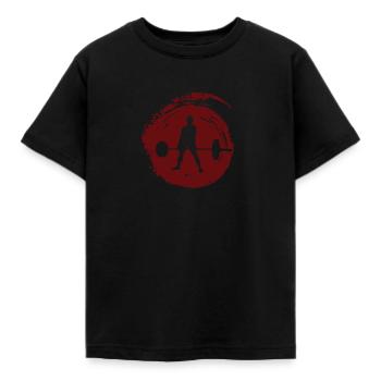 Kraftsport Weightlifting - Kinder T-Shirt - Schwarz - Vorne - AI Model Kid Female (0cm)