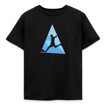Fussball Kicker Fussballspieler Verteidiger - Kinder T-Shirt - Schwarz - Vorne - AI Model Kid Female (0cm)