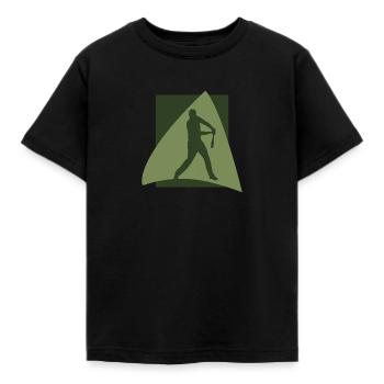 Baserunning Baseballspieler - Kinder T-Shirt - Schwarz - Vorne - AI Model Kid Female (0cm)
