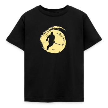 Eishockey Hockey Puck - Kinder T-Shirt - Schwarz - Vorne - AI Model Kid Female (0cm)