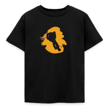 Eishockey Puck Eishockeyspieler - Kinder T-Shirt - Schwarz - Vorne - AI Model Kid Female (0cm)