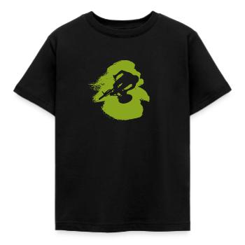 Mountainbiking Trail Mountainbike - Kinder T-Shirt - Schwarz - Vorne - AI Model Kid Female (0cm)