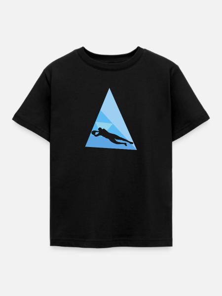 Fussball Kicker Verteidiger Kicker - Kinder T-Shirt - Schwarz