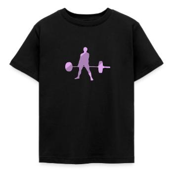 Weightlifting Gym Bodybuilder Gym - Kinder T-Shirt - Schwarz - Vorne - AI Model Kid Female (0cm)