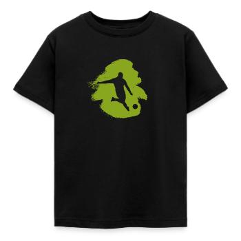 Fußballer Verteidiger Fußball - Kinder T-Shirt - Schwarz - Vorne - AI Model Kid Female (0cm)