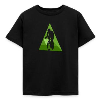 Bicycle Biker Bicycle - Kids' T-Shirt - black - Front - AI Model Kid Female (0cm)