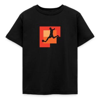 Fussball Kicker Ballsport Verteidiger - Kinder T-Shirt - Schwarz - Vorne - AI Model Kid Female (0cm)