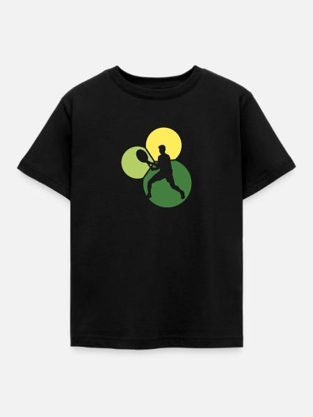 Racket Tennis - Kinder T-Shirt - Schwarz