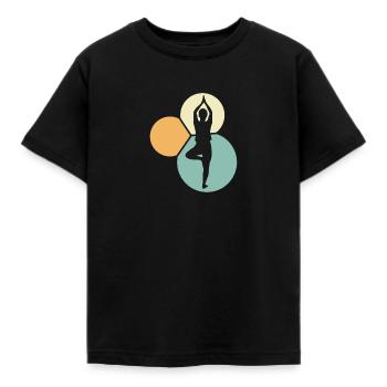 Pilates Mantra - Kinder T-Shirt - Schwarz - Vorne - AI Model Kid Female (0cm)