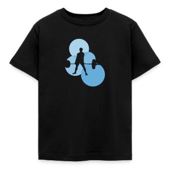 Bodybuilder Soulevé de terre - T-shirt Enfant - noir - Devant - AI Model Kid Female (0cm)