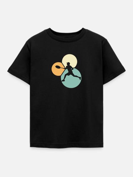 Racket Forehand - Kinder T-Shirt - Schwarz