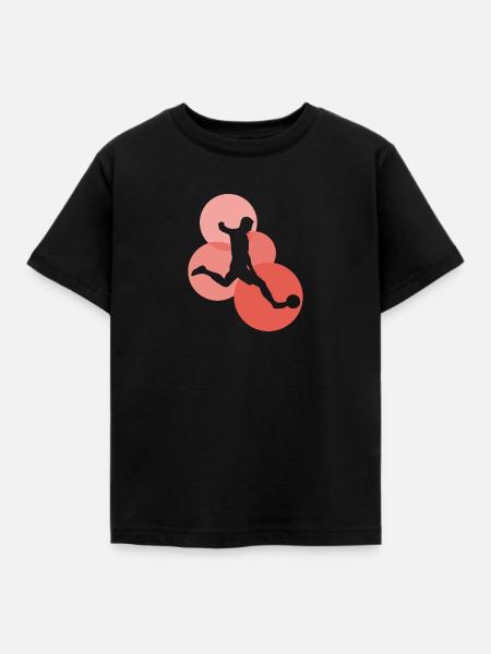 Fußball Striker - Kinder T-Shirt - Schwarz