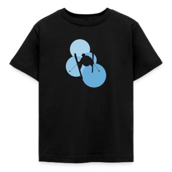 Ski Skiing Freeride - Kids' T-Shirt - black - Front - AI Model Kid Female (0cm)