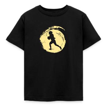 American Football Quarterback Footballer - Kinder T-Shirt - Schwarz - Vorne - AI Model Kid Female (0cm)