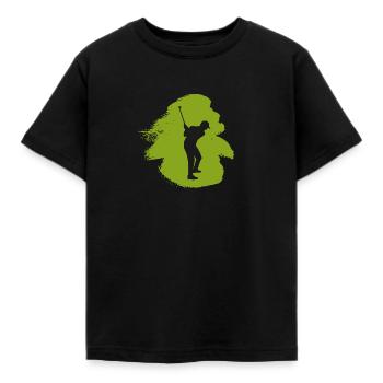 Golf Driver Golf Ball - Kids' T-Shirt - black - Front - AI Model Kid Female (0cm)