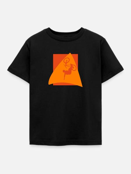 Mountainbike Trail - Kinder T-Shirt - Schwarz