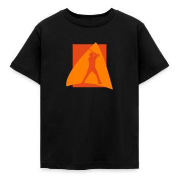 Baseballspieler Baserunner - Kinder T-Shirt - Schwarz - Vorne - AI Model Kid Female (0cm)