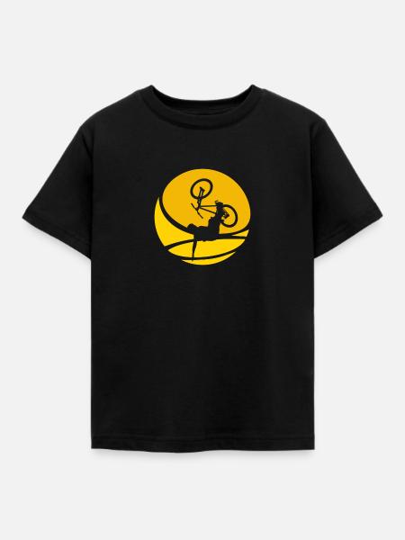 Mountainbiking Trail Mountainbiking - Kinder T-Shirt - Schwarz