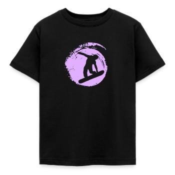 Winter Sports Snowboarding - Kids' T-Shirt - black - Front - AI Model Kid Female (0cm)