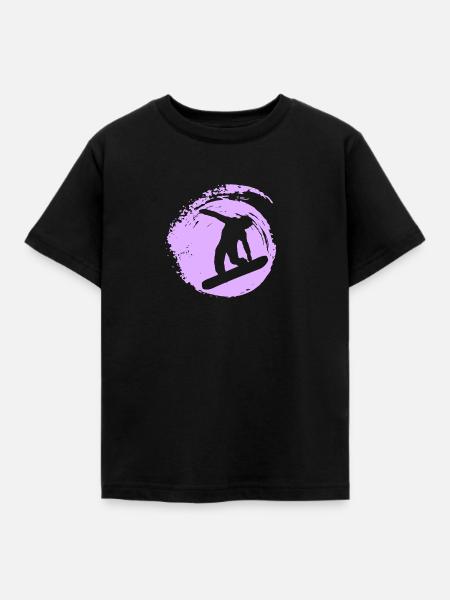 Wintersport Snowboarding - Kinder T-Shirt - Schwarz